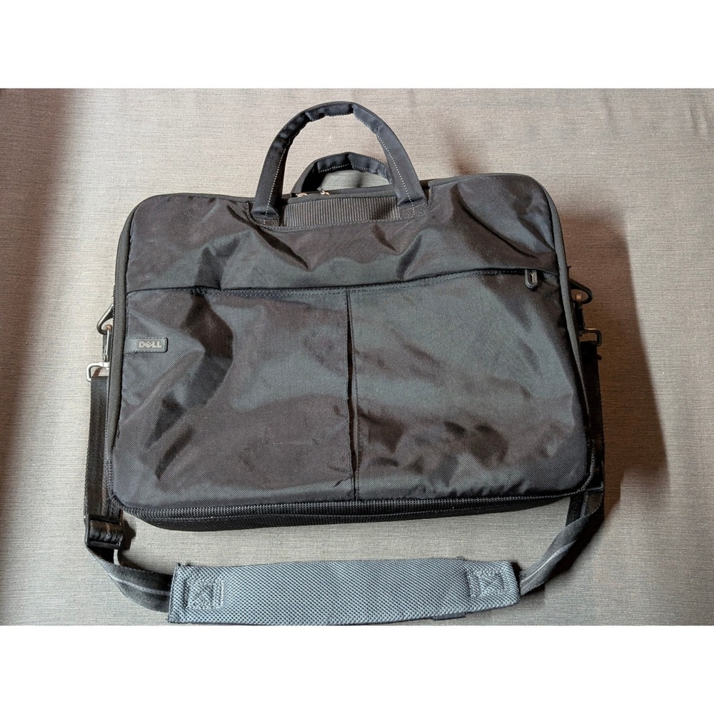 Dell Black Ballistic Nylon Laptop Messenger Bag Briefcase Padded Travel Case